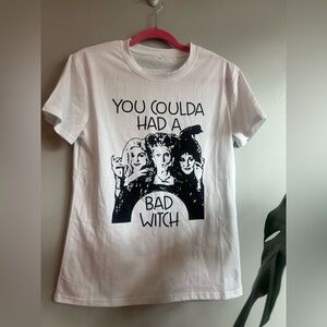 Hocus Pocus White Graphic Tee - You coulda had a bad witch size small NWOT
